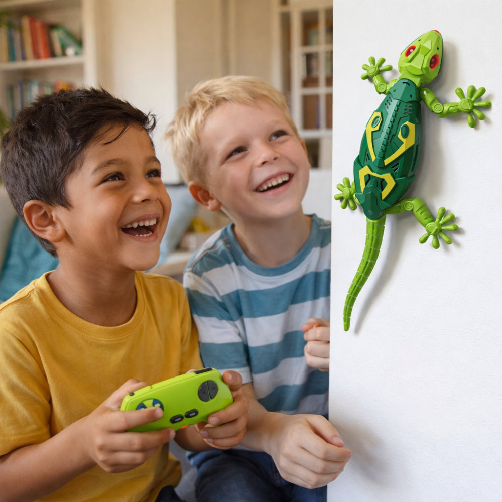 Juguete de lagarto teledirigido que trepa por paredes