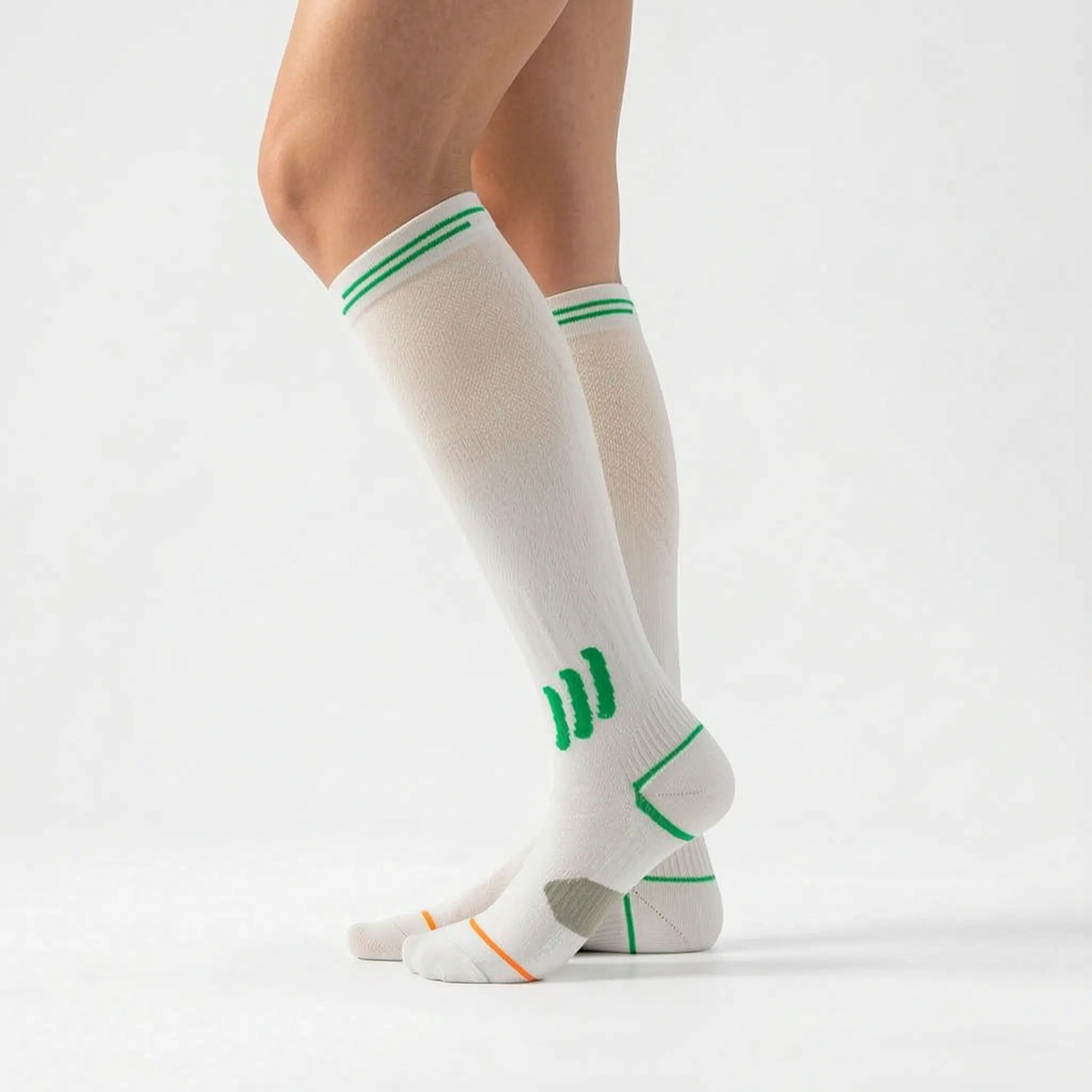 Calcetines de compresión hasta la rodilla, de punto texturizado estructurado y panel acanalado
