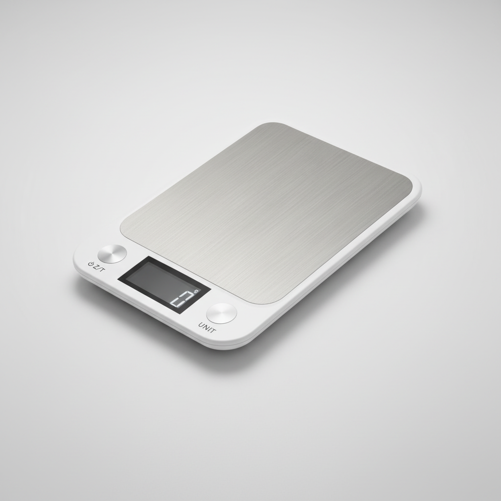 Báscula digital rectangular de cocina de precisión, impermeable y de acero inoxidable