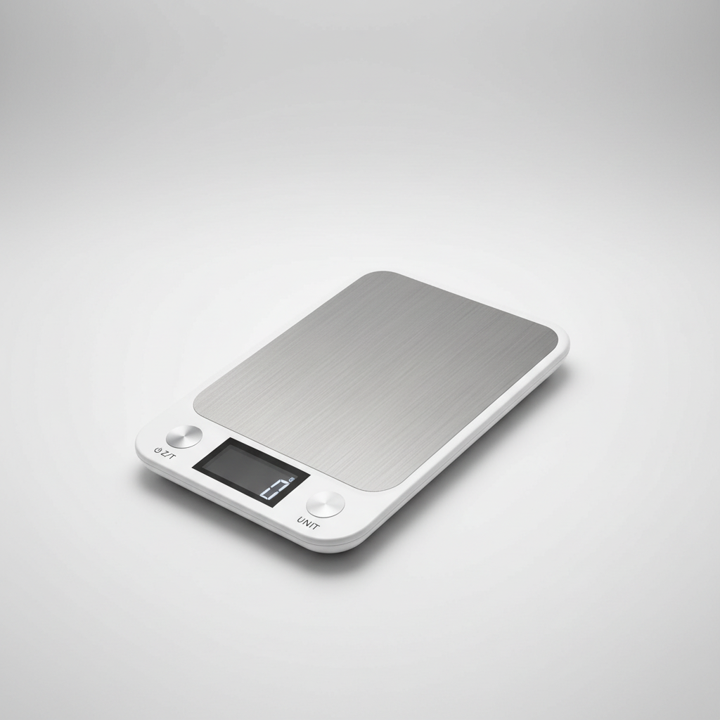 Báscula digital rectangular de cocina de precisión, impermeable y de acero inoxidable