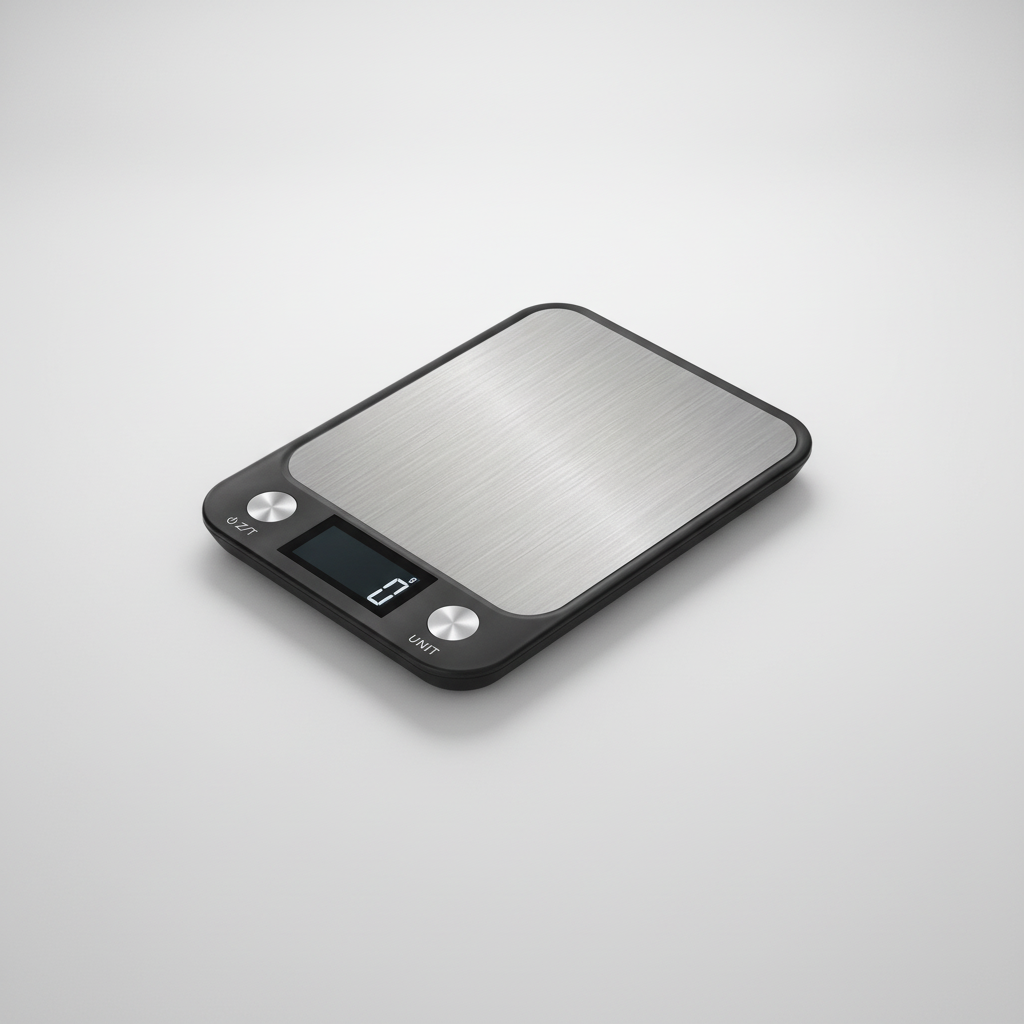 Báscula digital rectangular de cocina de precisión, impermeable y de acero inoxidable