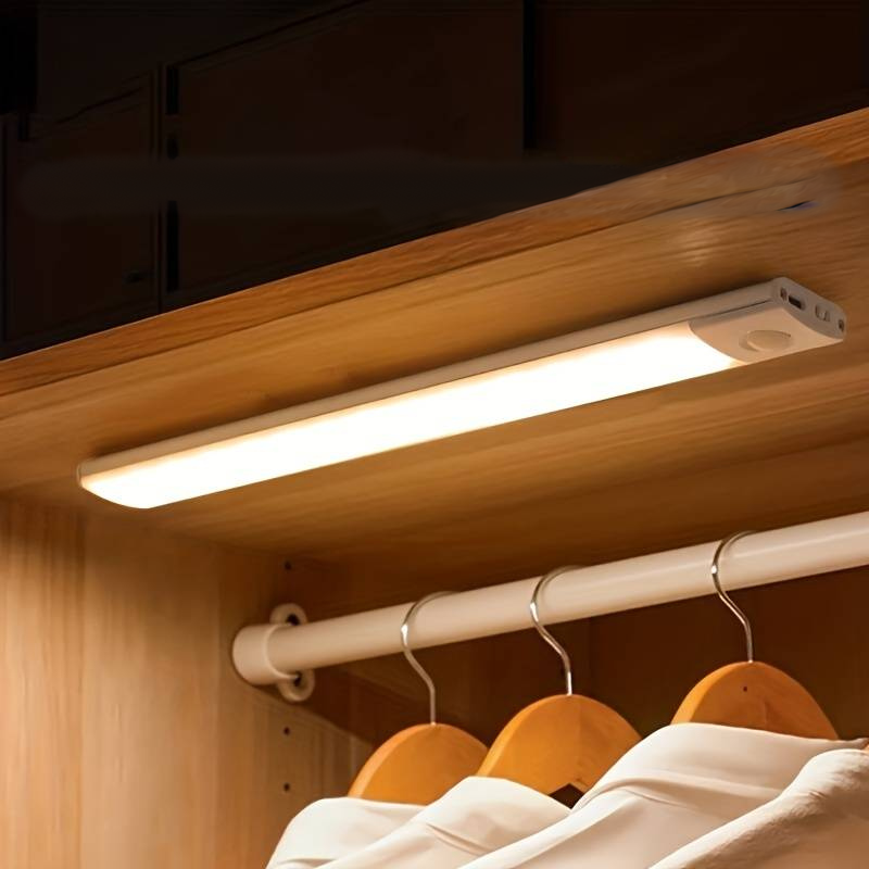 Barra de luz magnética recargable y regulable con sensor de movimiento
