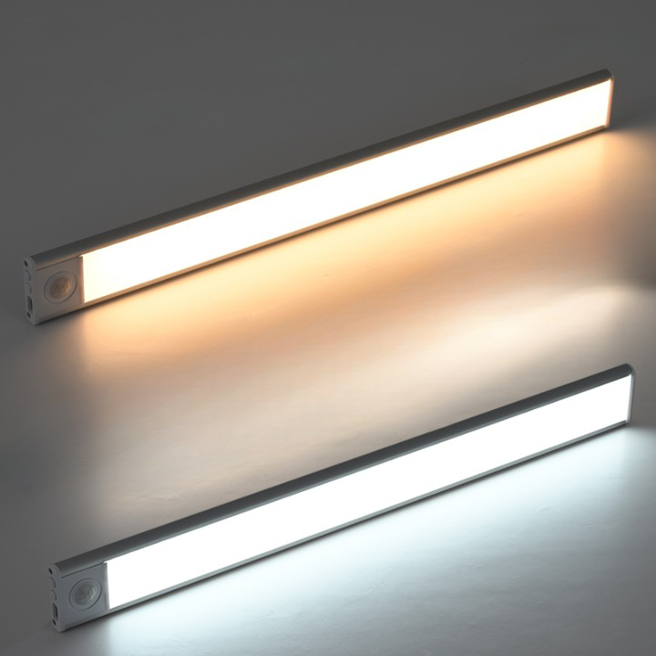 Barra de luz magnética recargable y regulable con sensor de movimiento