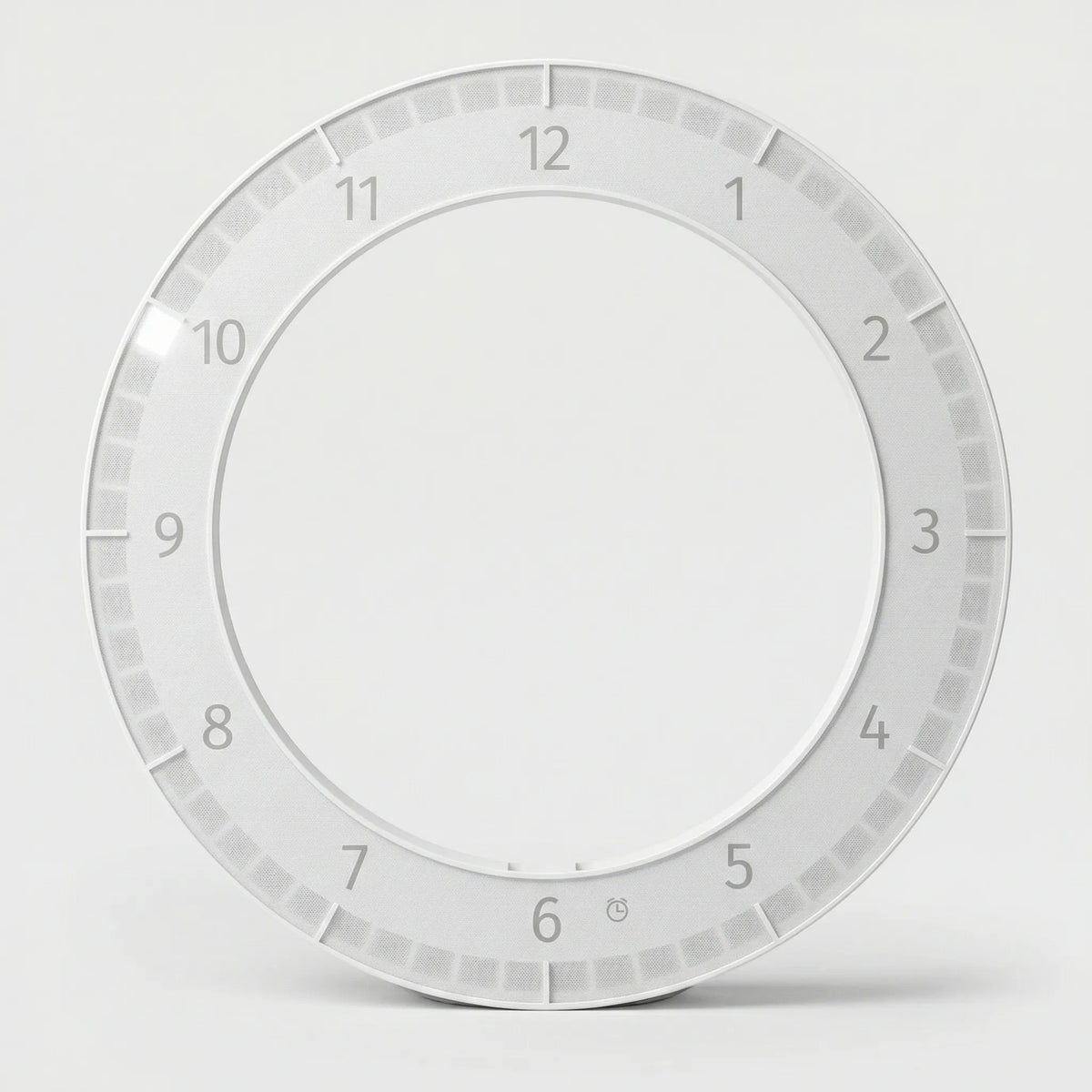 Reloj de pared digital circular delgado con pantalla de aro y regulable