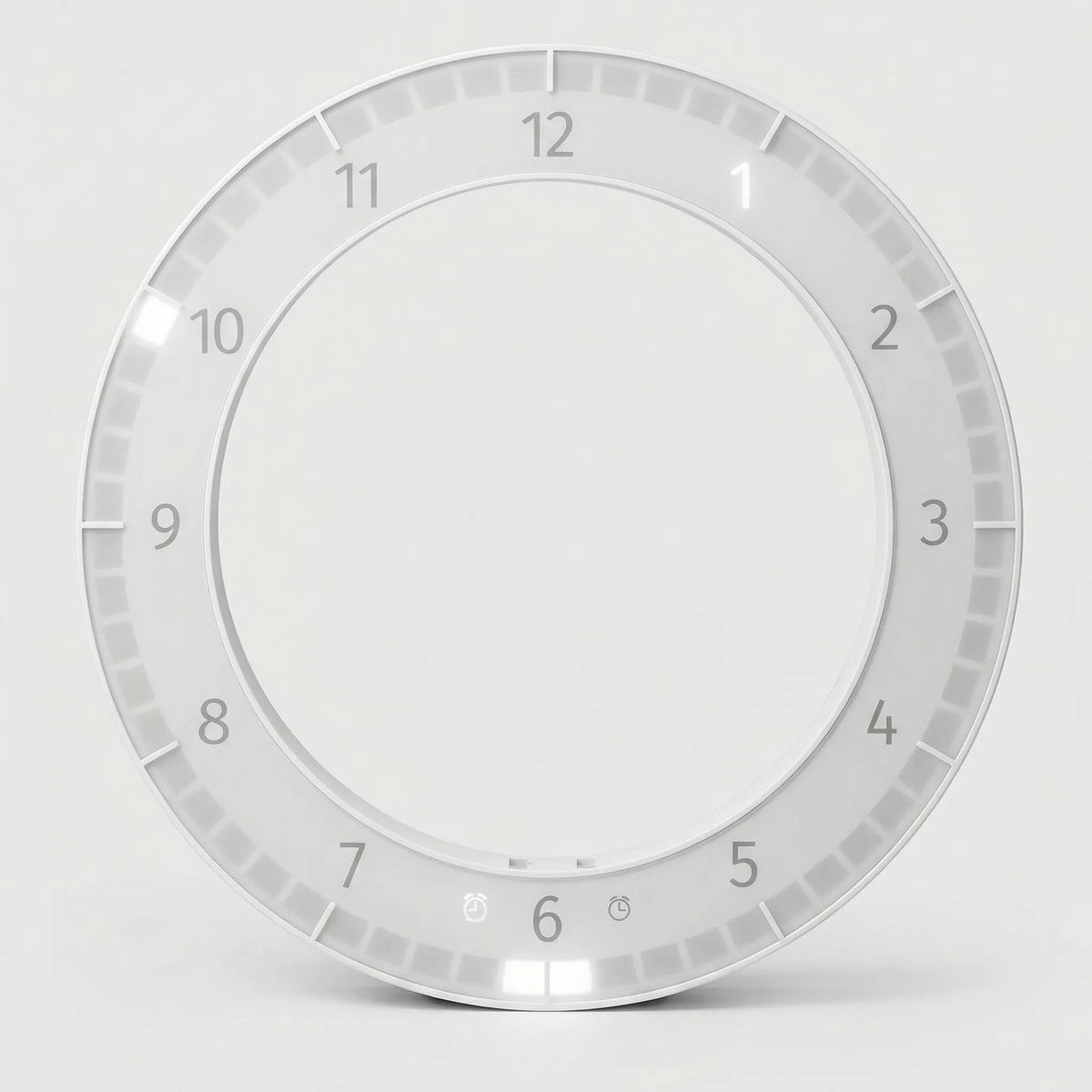 Reloj de pared digital circular delgado con pantalla de aro y regulable