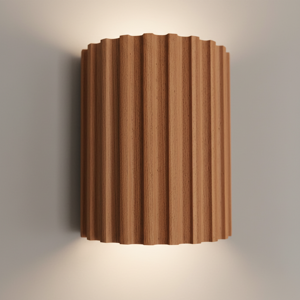 Lámpara de pared escultórica artística de resina con acabado texturizado