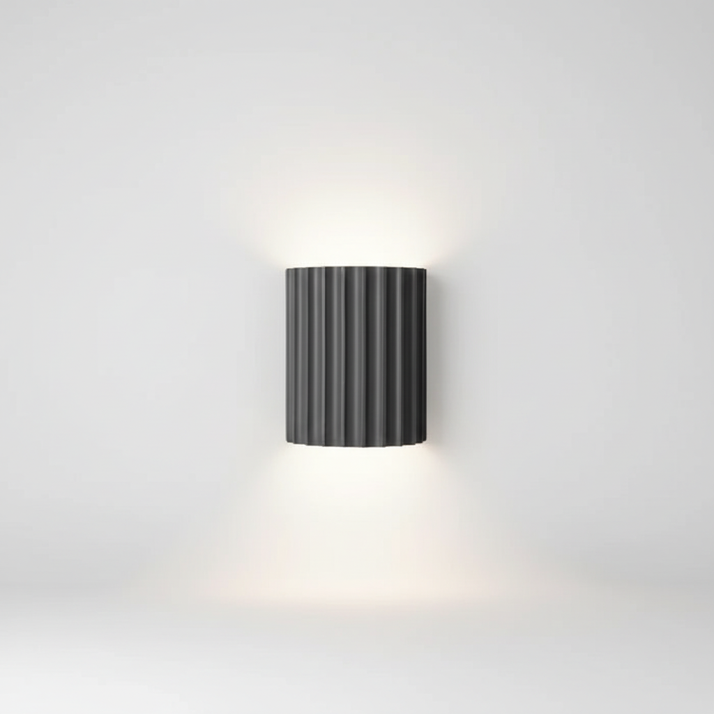 Lámpara de pared escultórica artística de resina con acabado texturizado