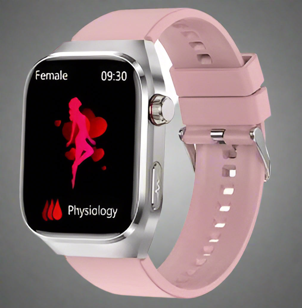 Reloj inteligente con caja de aleación impermeable y monitorización de ECG y salud
