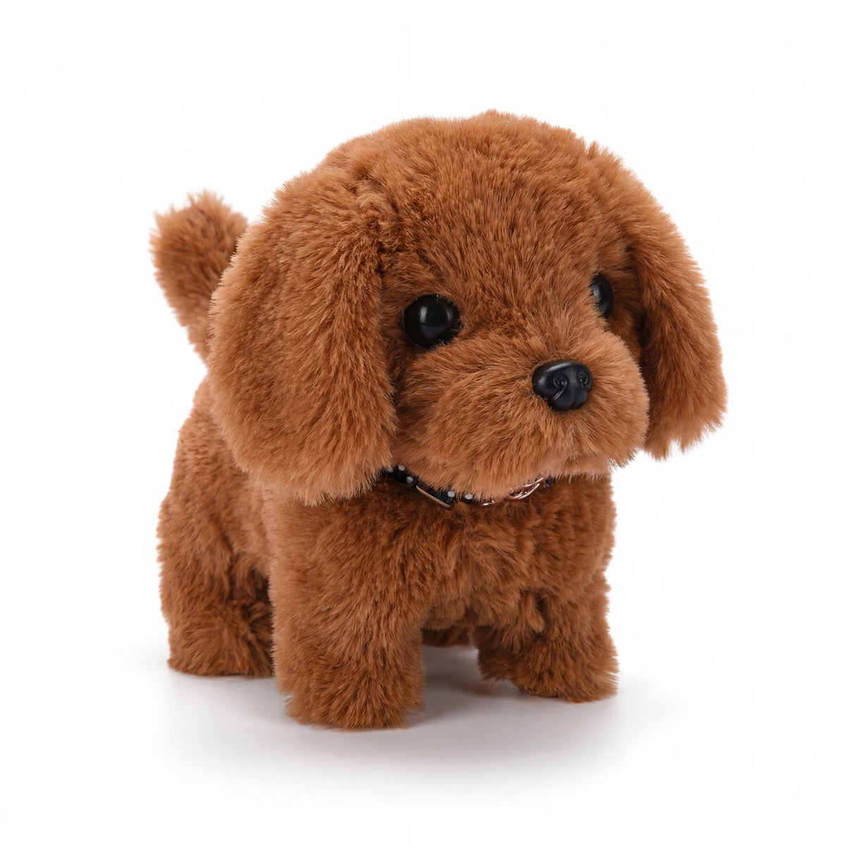 Juguete interactivo de cachorro de peluche realista, que camina, ladra y mueve la cola