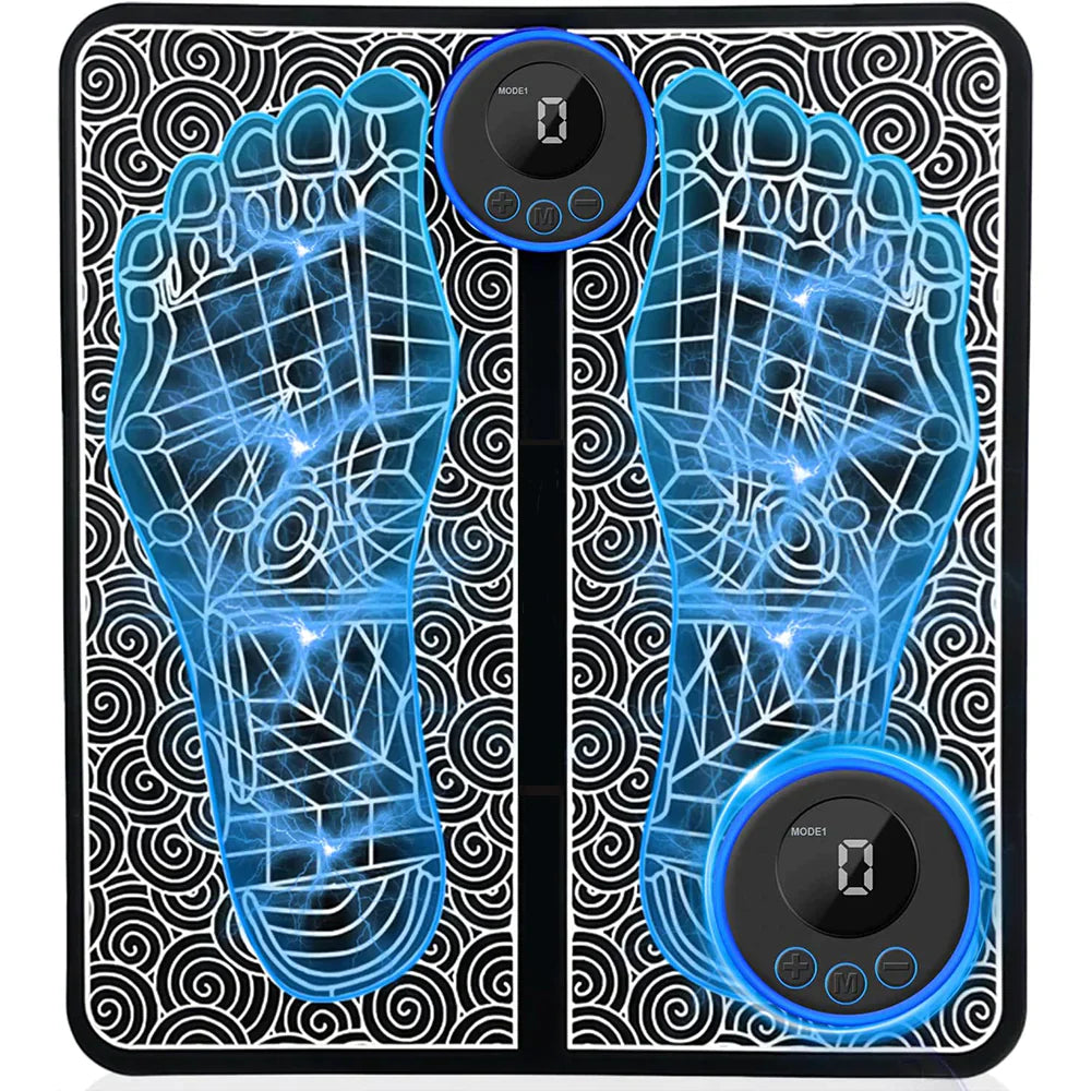 Masajeador de pies portátil con estimulación eléctrica neuromuscular y múltiples modos