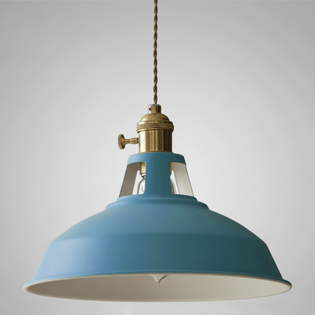 Lámpara colgante industrial retro de metal con suspensión de cadena ajustable