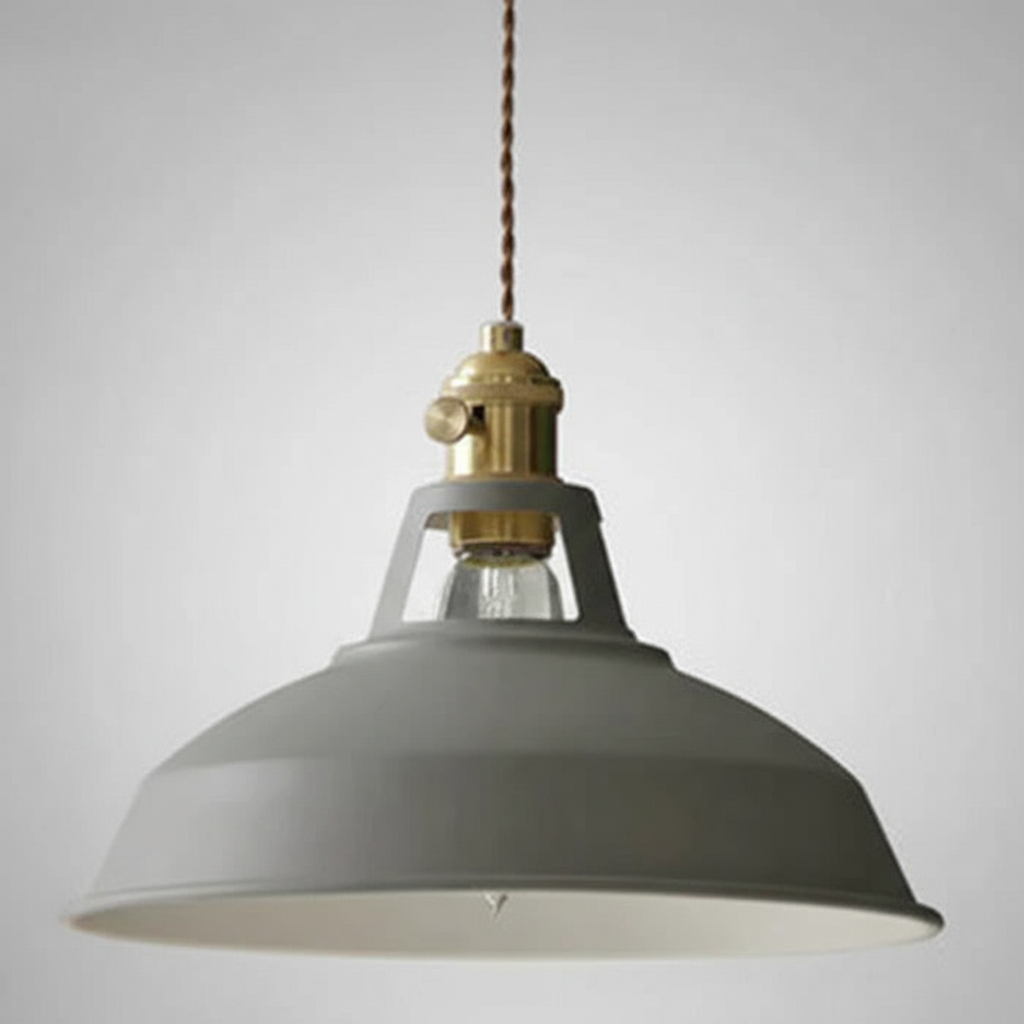 Lámpara colgante industrial retro de metal con suspensión de cadena ajustable