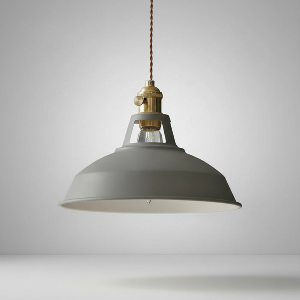 Lámpara colgante industrial retro de metal con suspensión de cadena ajustable
