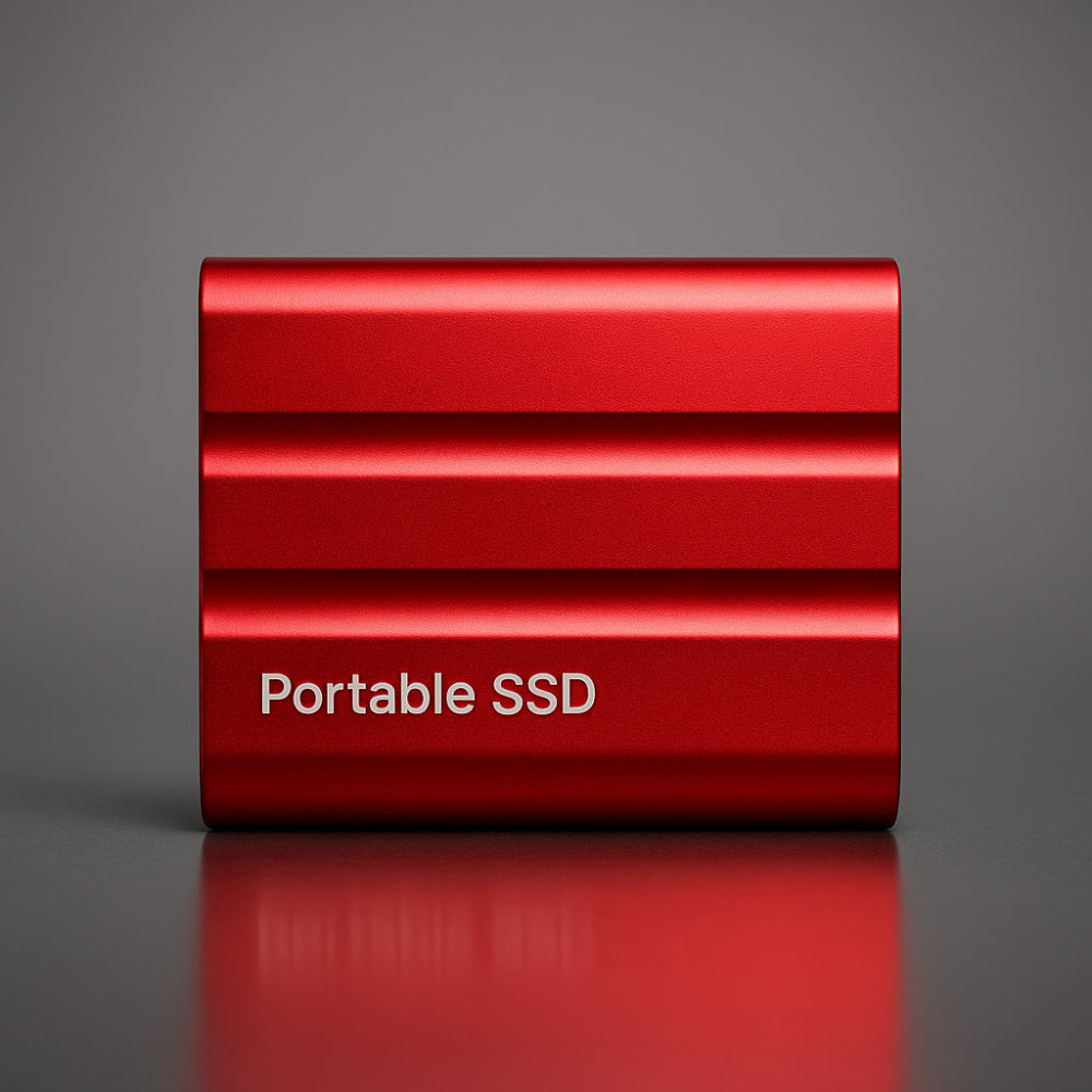 Unidad de almacenamiento SSD externa portátil con carcasa metálica compacta