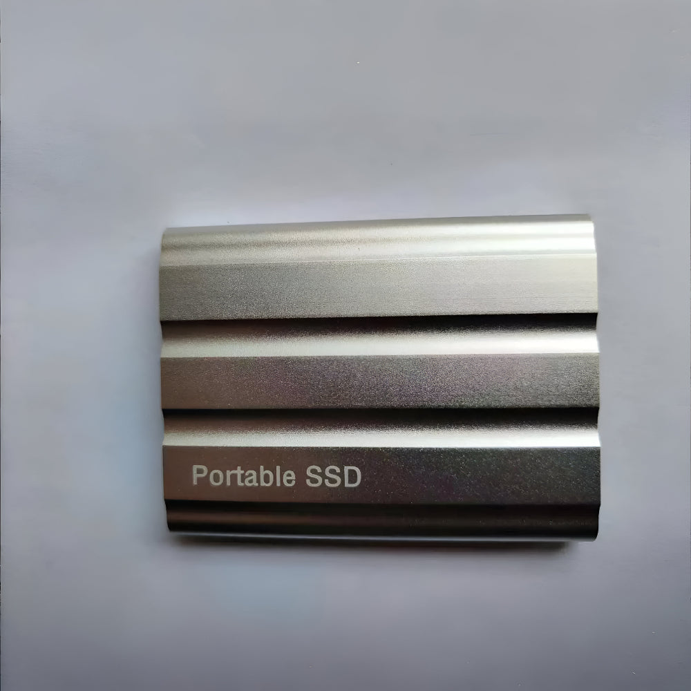 Unidad de almacenamiento SSD externa portátil con carcasa metálica compacta