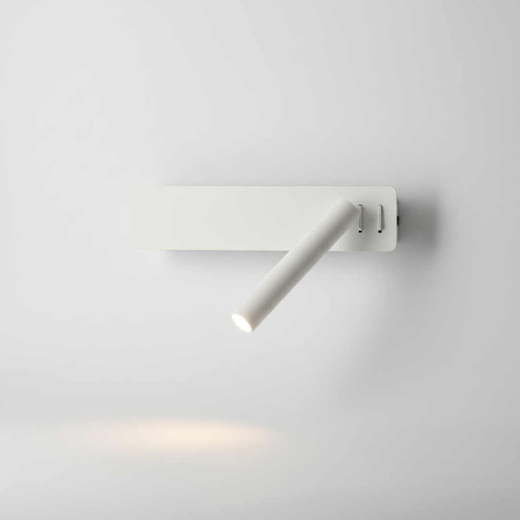 Aplique de pared ajustable para lectura en dormitorio, con brazo giratorio y regulable