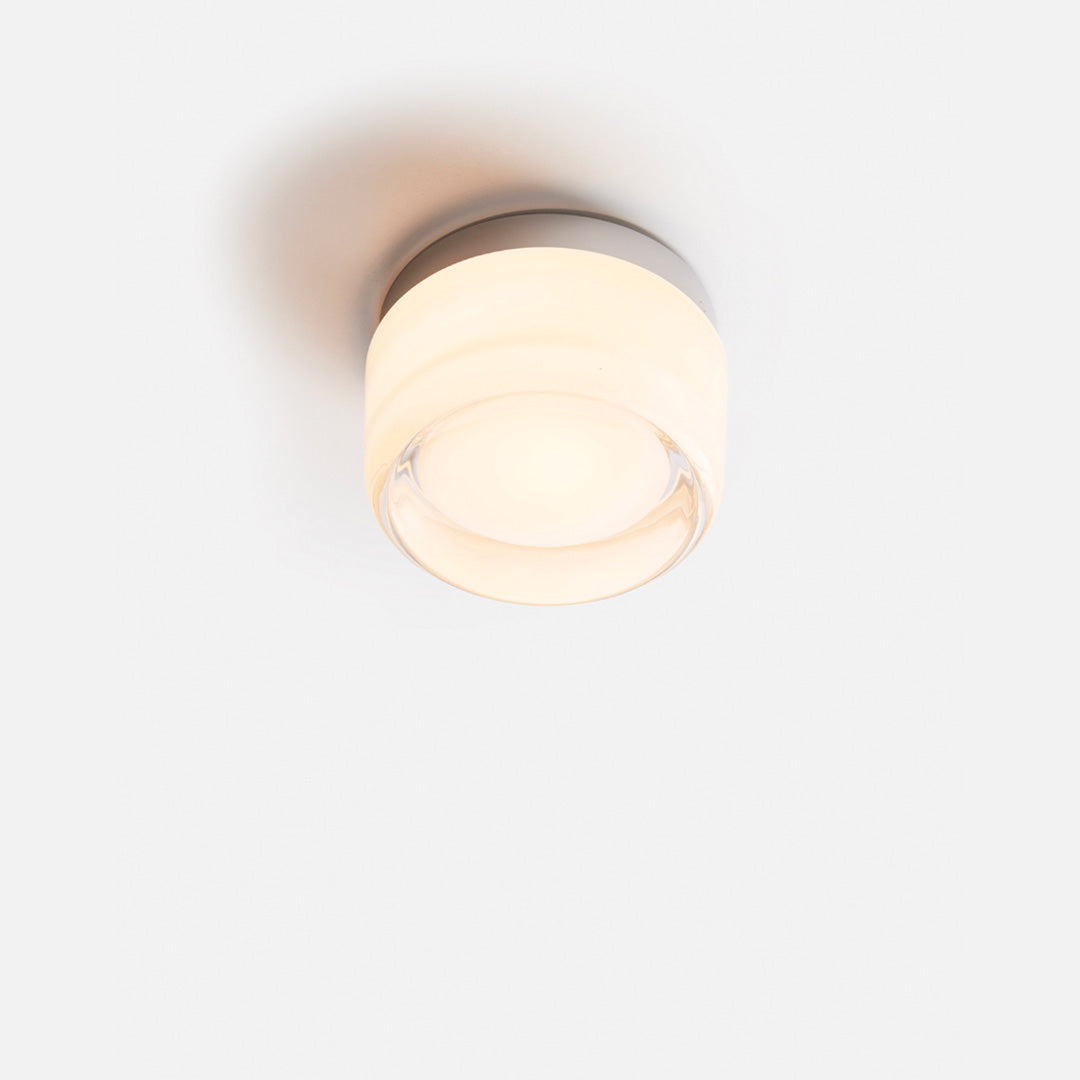 Aplique de pared moderno de metal y vidrio con tono ajustable