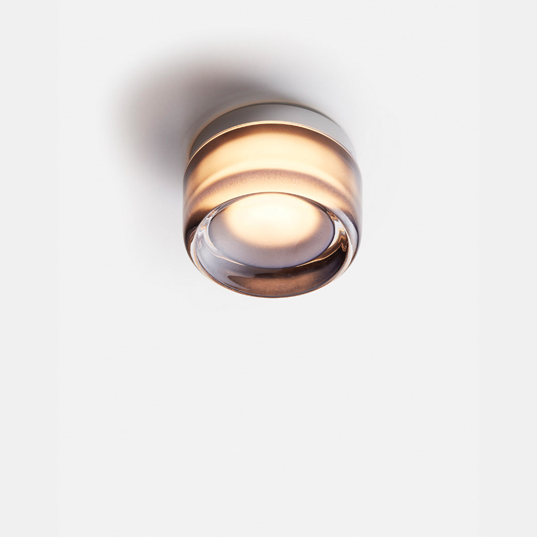 Aplique de pared moderno de metal y vidrio con tono ajustable