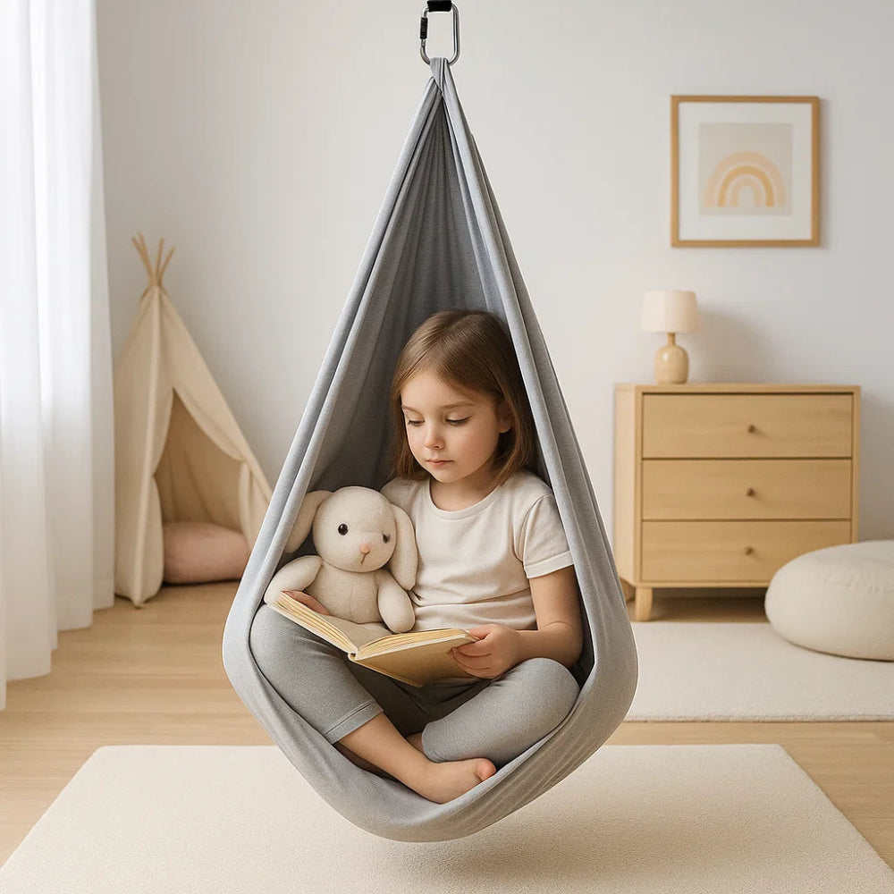 Hamaca columpio sensorial terapéutica infantil de compresión, de algodón suave y elástico