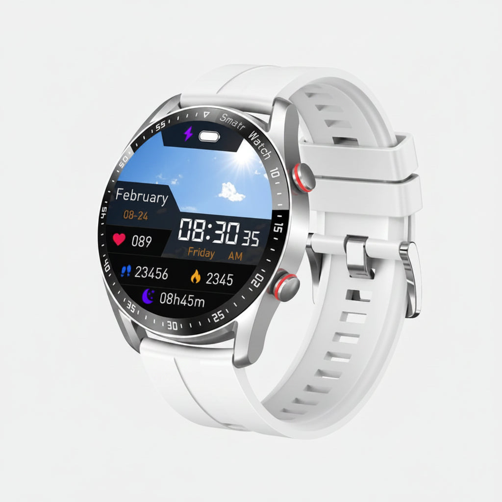 Reloj inteligente multifunción resistente al agua con Bluetooth, monitorización de la frecuencia cardíaca y seguimiento de actividad física