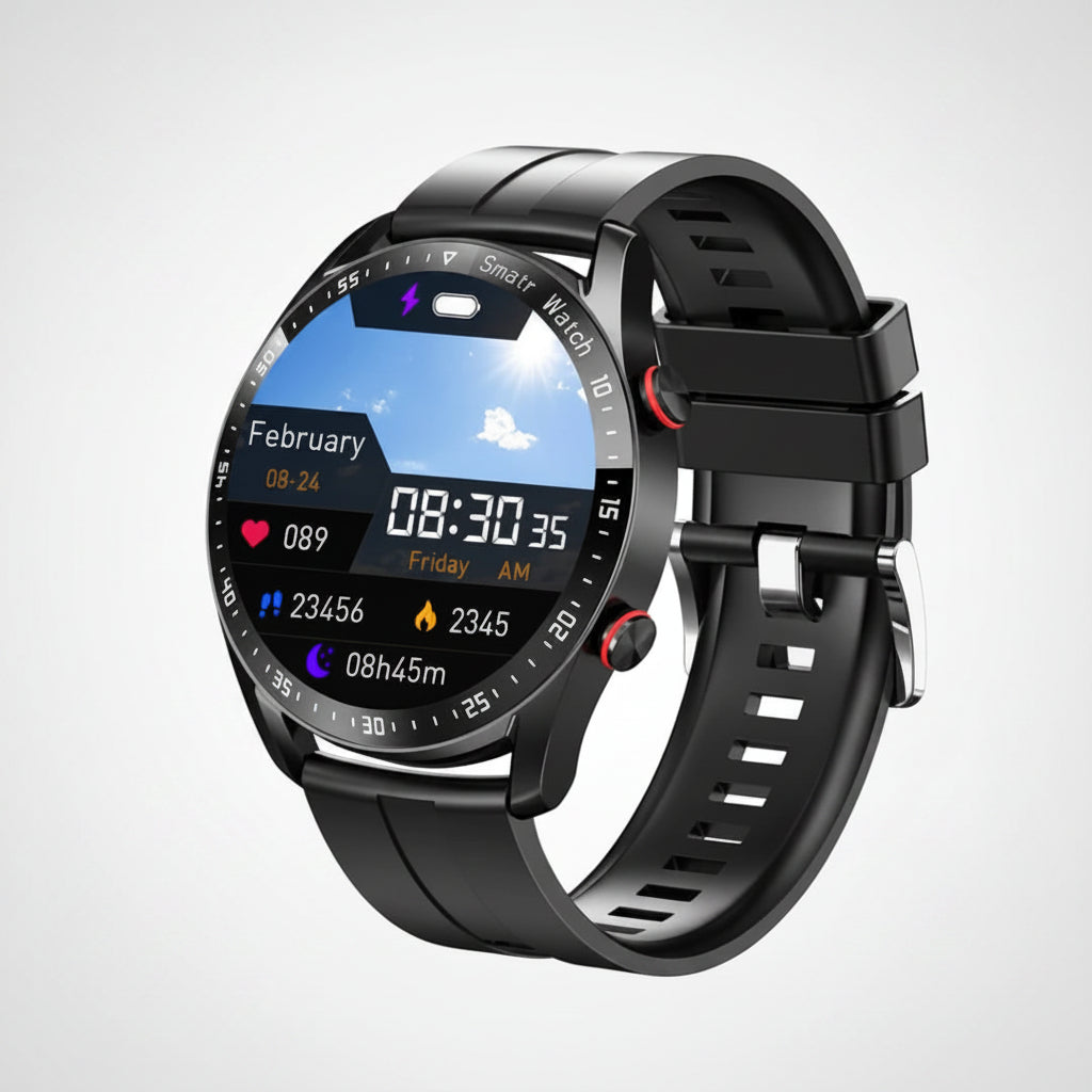 Reloj inteligente multifunción resistente al agua con Bluetooth, monitorización de la frecuencia cardíaca y seguimiento de actividad física