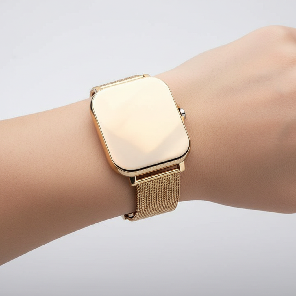 Pulsera inteligente delgada con pantalla táctil y monitor de actividad física