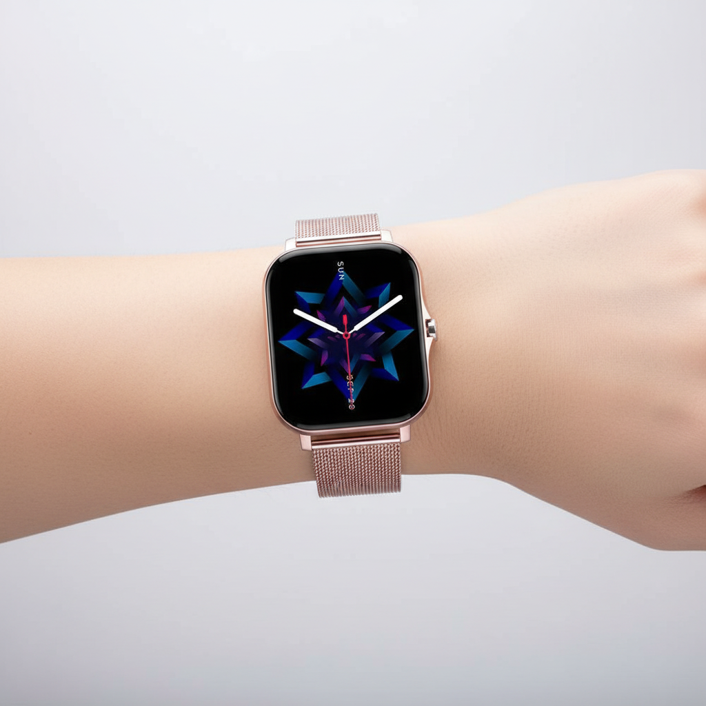 Pulsera inteligente delgada con pantalla táctil y monitor de actividad física