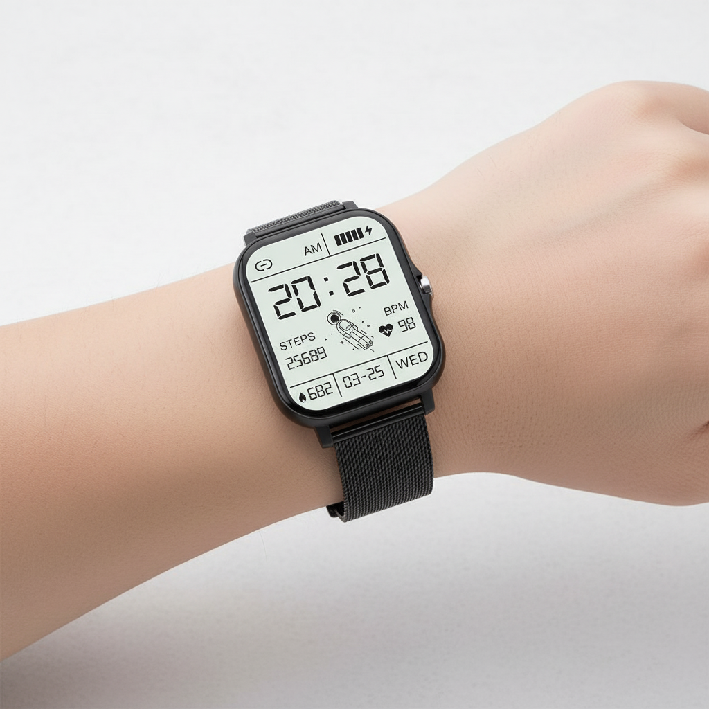 Pulsera inteligente delgada con pantalla táctil y monitor de actividad física