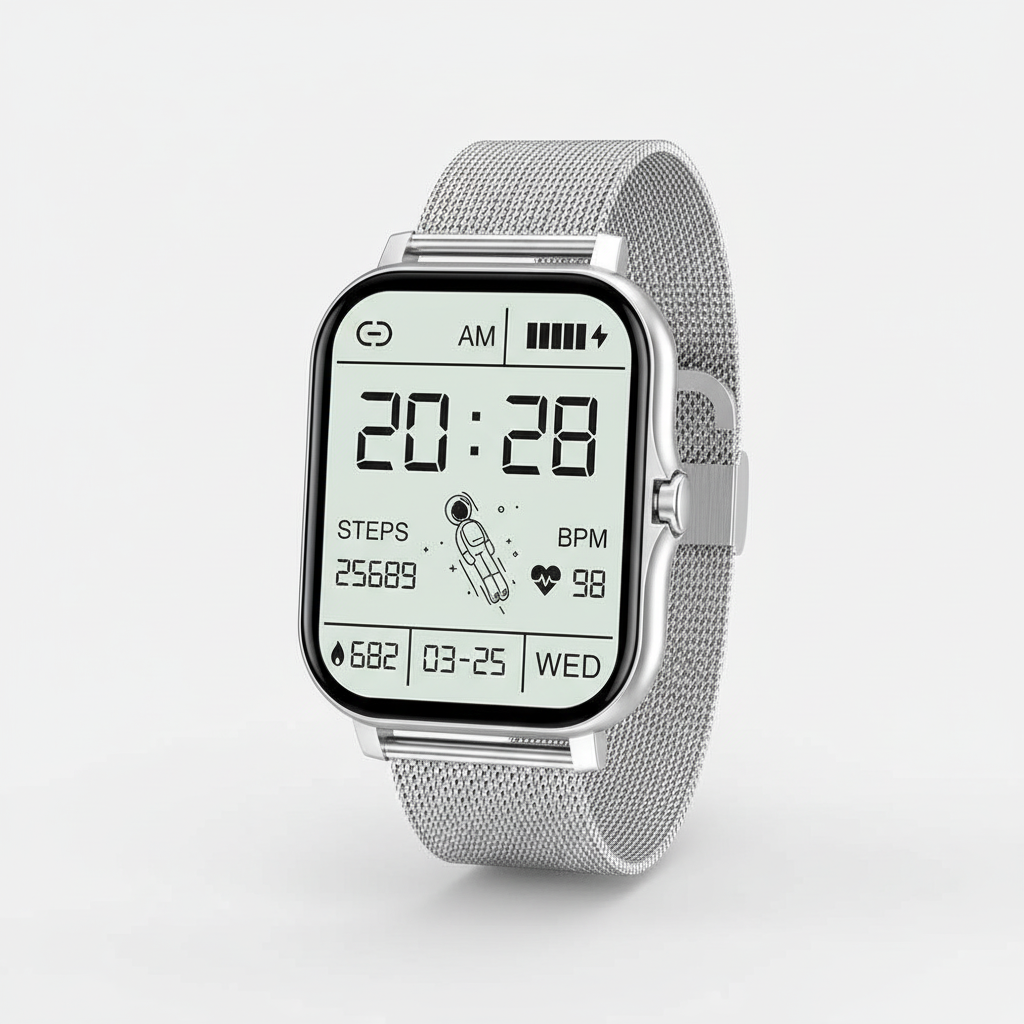 Pulsera inteligente delgada con pantalla táctil y monitor de actividad física