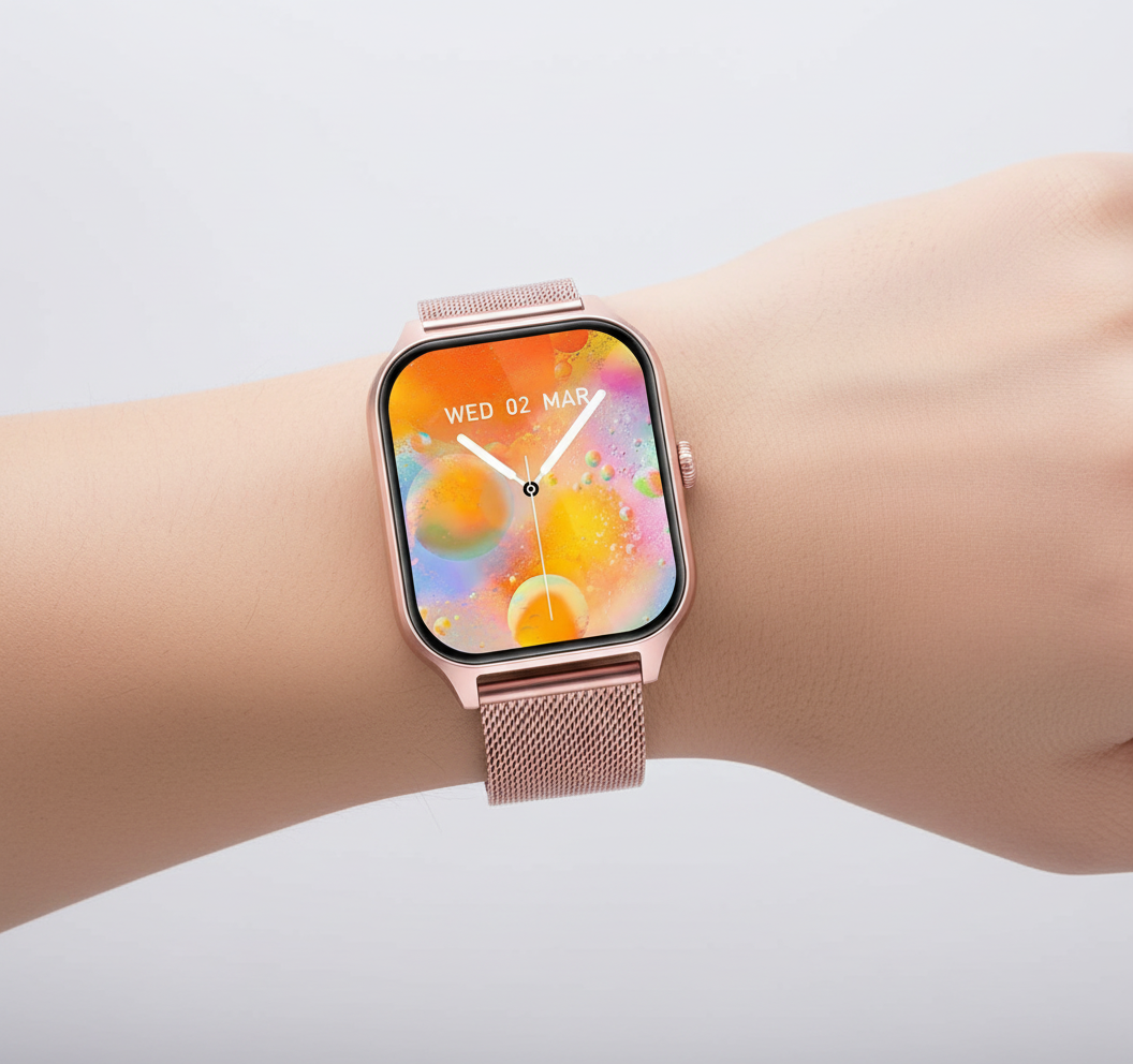 Pulsera inteligente delgada con pantalla táctil y monitor de actividad física