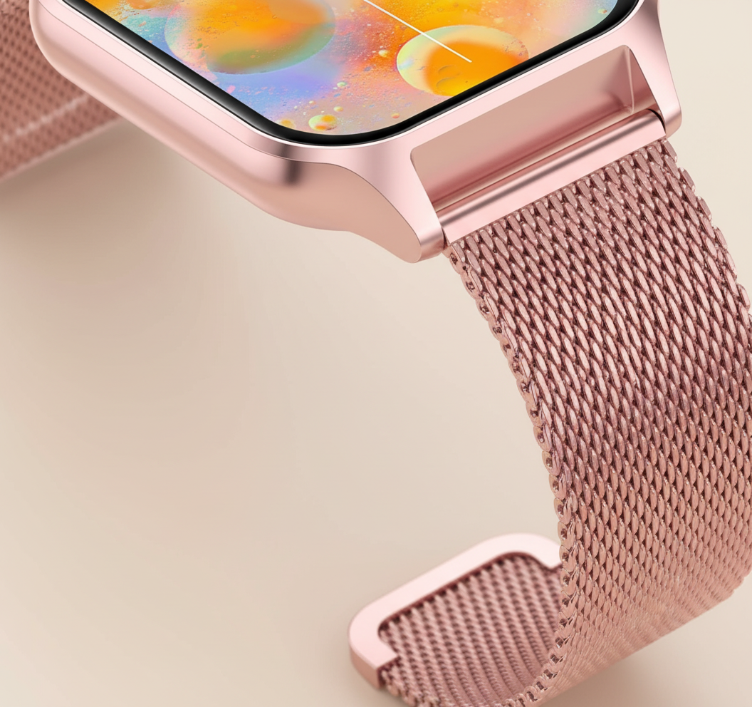 Pulsera inteligente delgada con pantalla táctil y monitor de actividad física