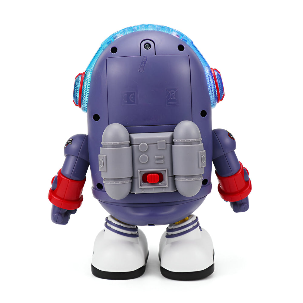 Figura de juguete interactivo musical de pato astronauta bailarín con temática espacial