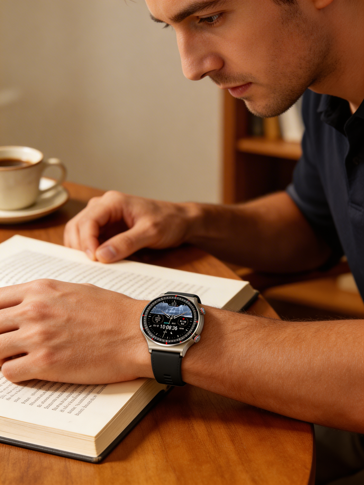 Reloj inteligente con pantalla HD completamente táctil, monitorización de la salud y seguimiento de actividad