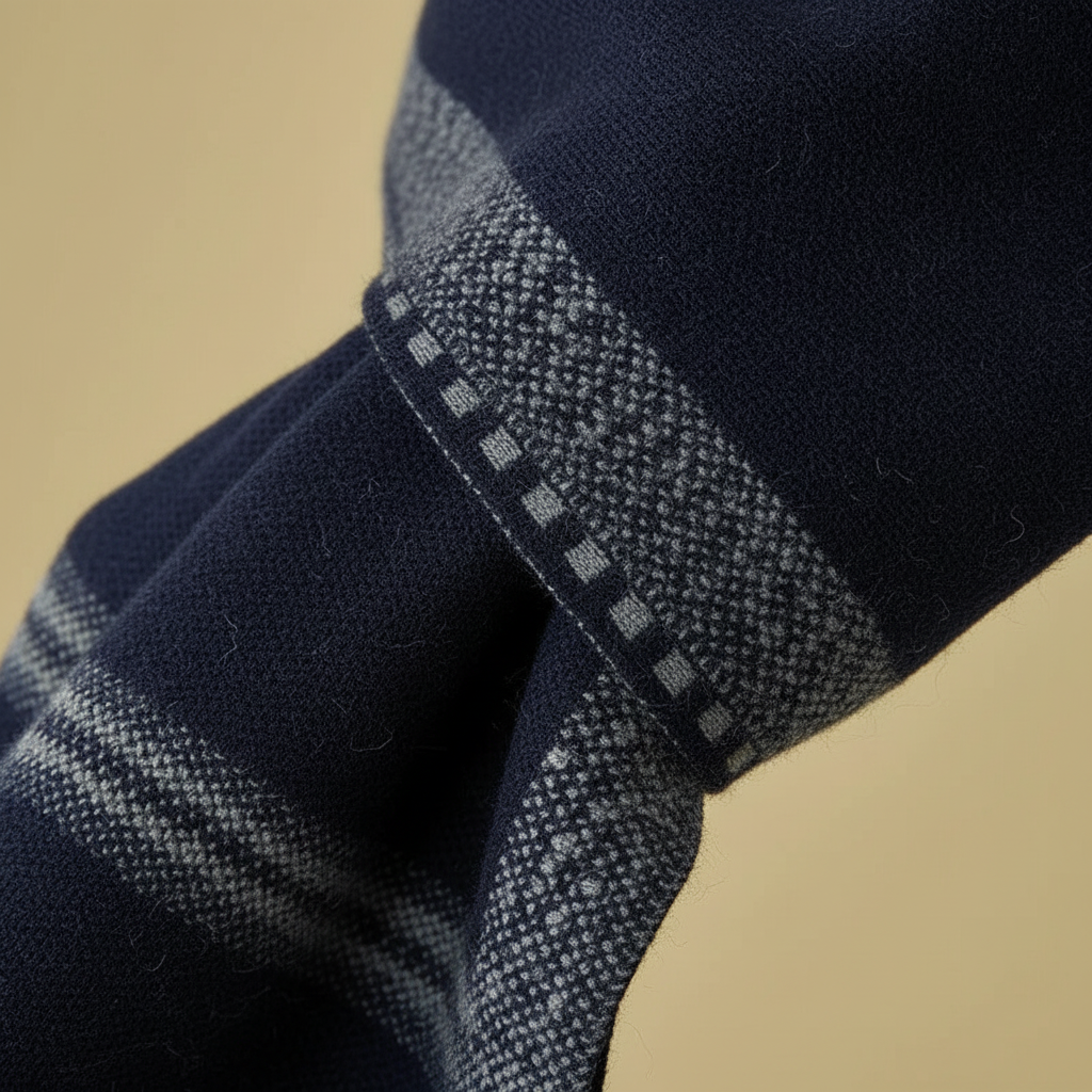 Bufanda de invierno suave y elegante con estampado para hombre
