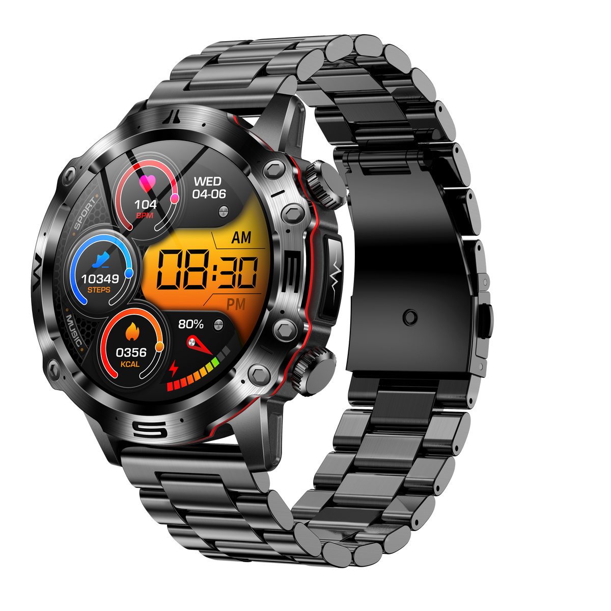 Reloj inteligente deportivo con pantalla táctil AMOLED, ECG, presión arterial y llamadas por Bluetooth