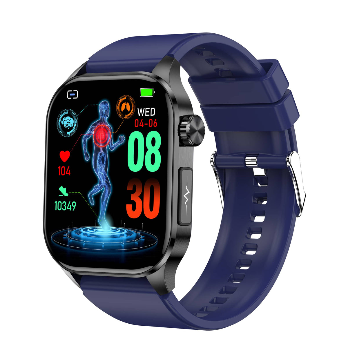 Reloj inteligente resistente al agua con pantalla AMOLED y seguimiento de la frecuencia cardíaca y el ECG