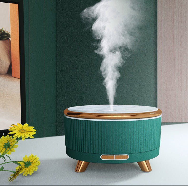 Humidificador circular de niebla para aromaterapia con movimiento silencioso y control remoto