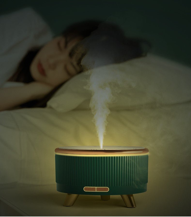 Humidificador circular de niebla para aromaterapia con movimiento silencioso y control remoto
