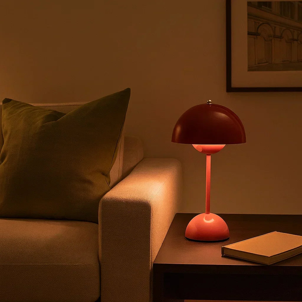 Lámpara de mesa escandinava elegante y minimalista, táctil y regulable