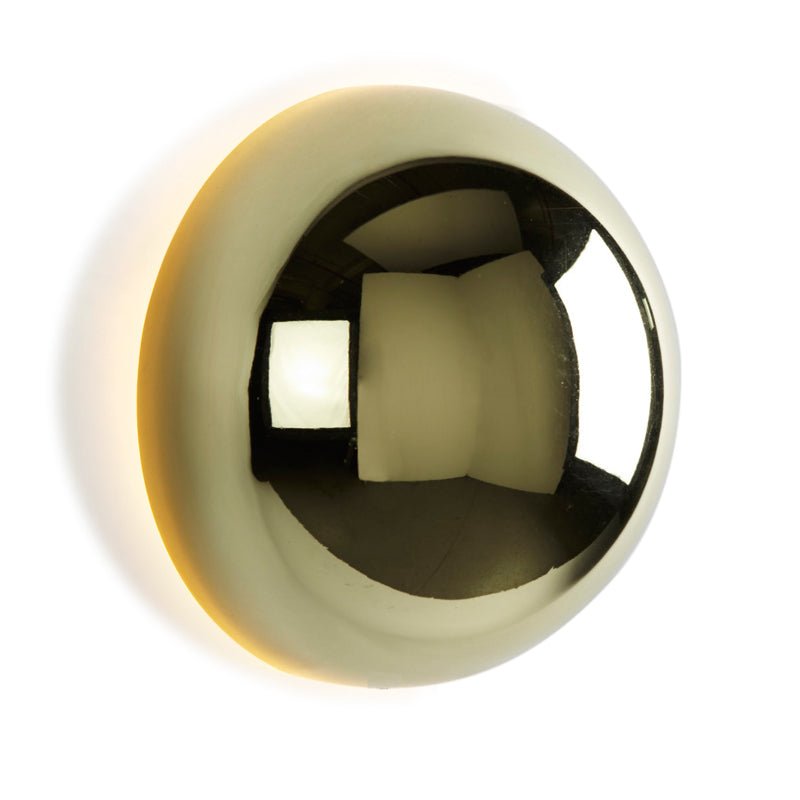 Lámpara de pared escultórica redonda metálica Bauhaus con halo de eclipse