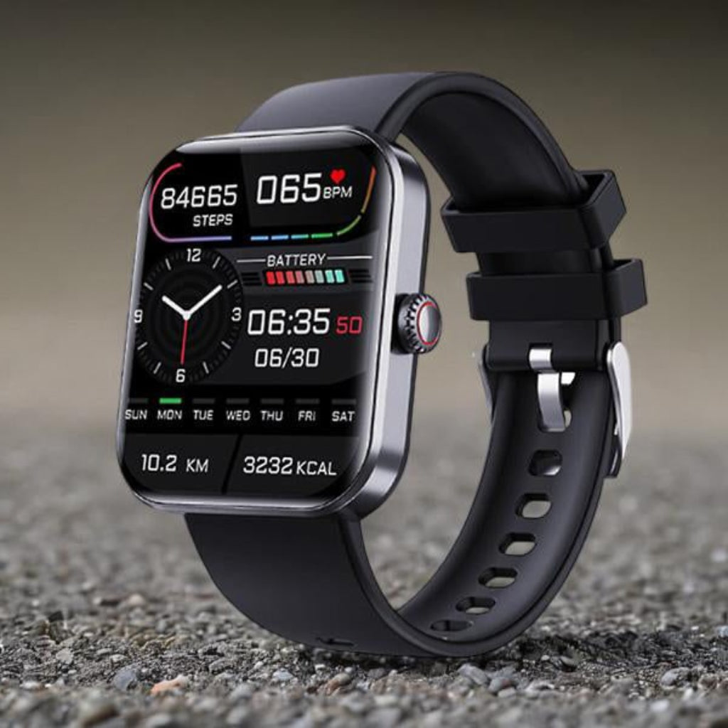 Reloj inteligente elegante con monitorización de la salud, llamadas por Bluetooth y seguimiento de la actividad física