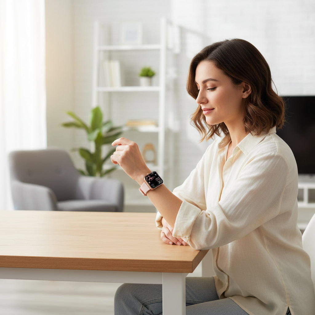 Reloj inteligente elegante con monitorización de la salud, llamadas por Bluetooth y seguimiento de la actividad física