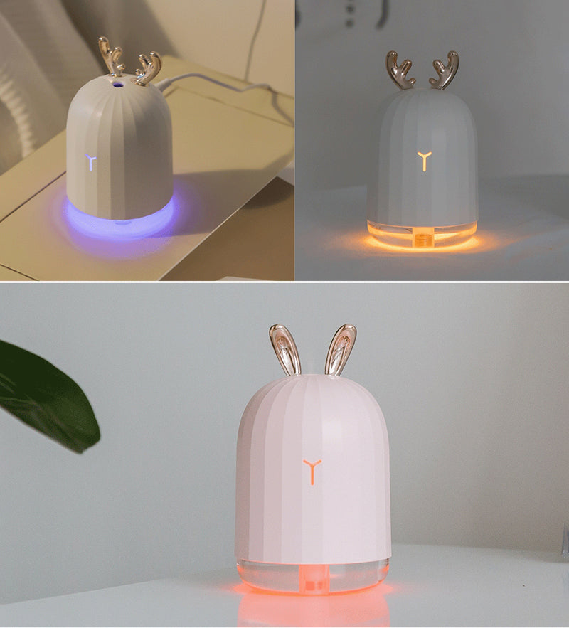 Humidificador de aire infantil con orejas de animal y luz nocturna