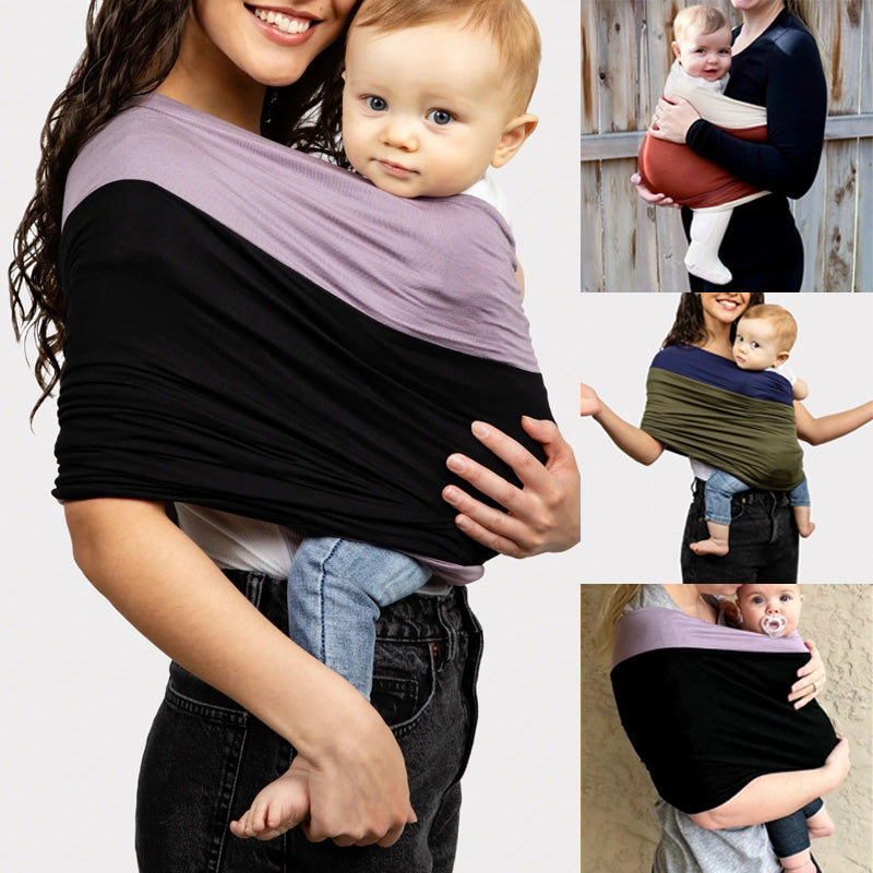 Fular portabebés suave, transpirable, ergonómico, ajustable y manos libres