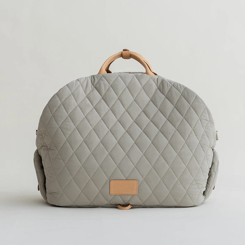 Bolso tote portamascotas de malla transpirable con asa acolchada