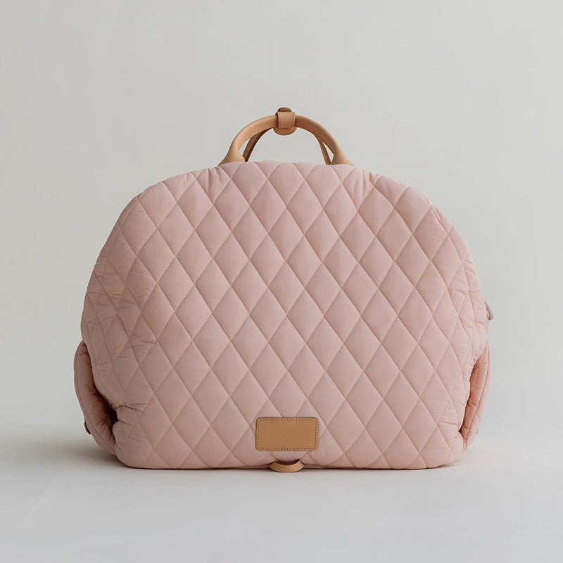 Bolso tote portamascotas de malla transpirable con asa acolchada