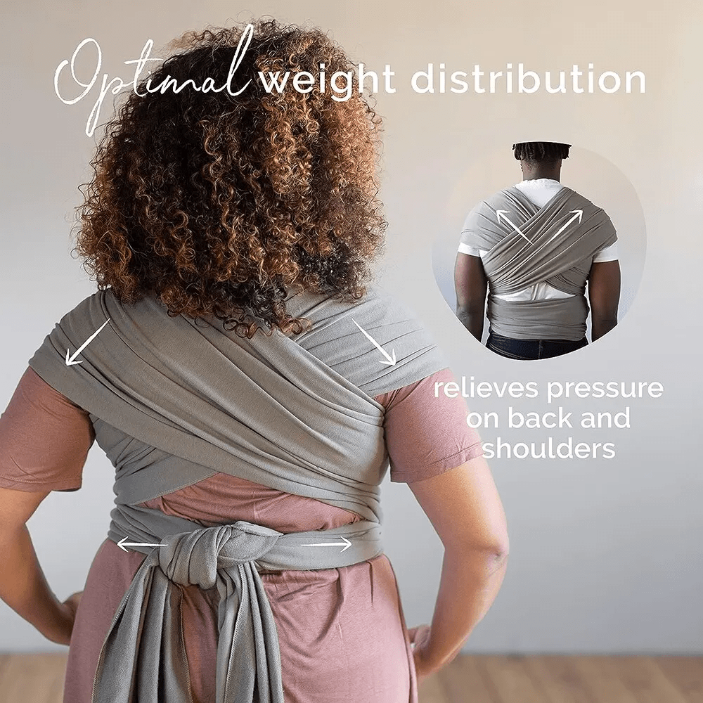 Fular portabebés ergonómico, transpirable, ajustable y manos libres