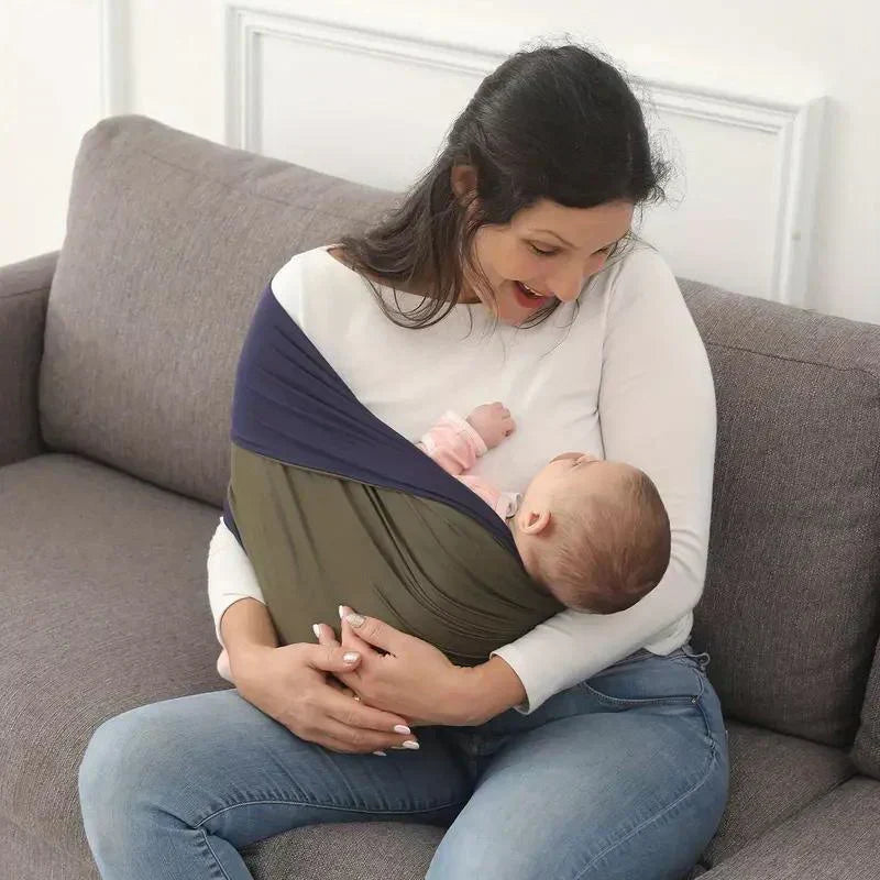 Fular portabebés ergonómico, transpirable, ajustable y manos libres