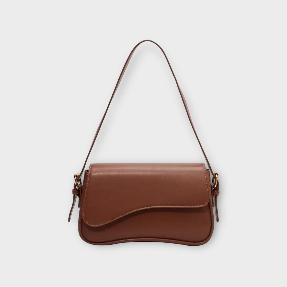 Elegante bolso de hombro compacto y resistente para mujer con cierre magnético
