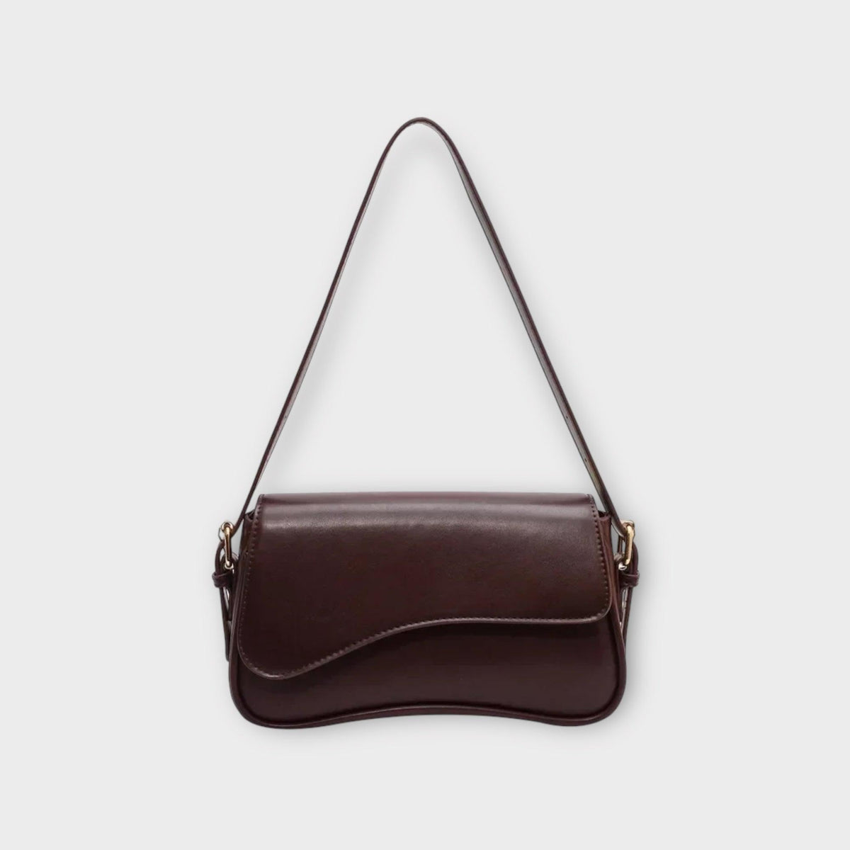 Elegante bolso de hombro compacto y resistente para mujer con cierre magnético